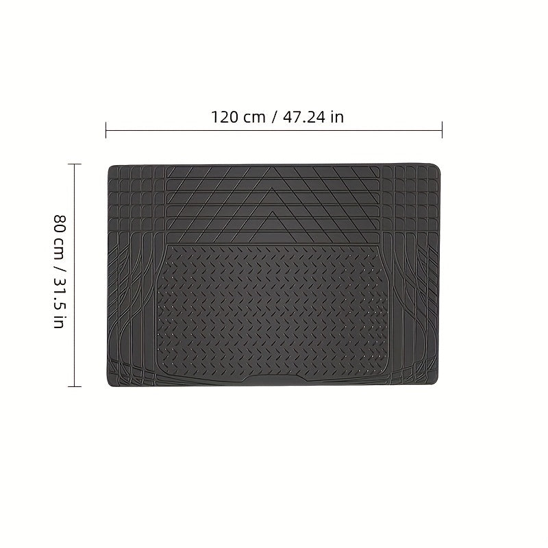 Trunk Cargo Liner Mat – Universal Trim-to-Fit, All-Weather Rubber Protection for Car, SUV & Sedan, Waterproof Seat Back Protector