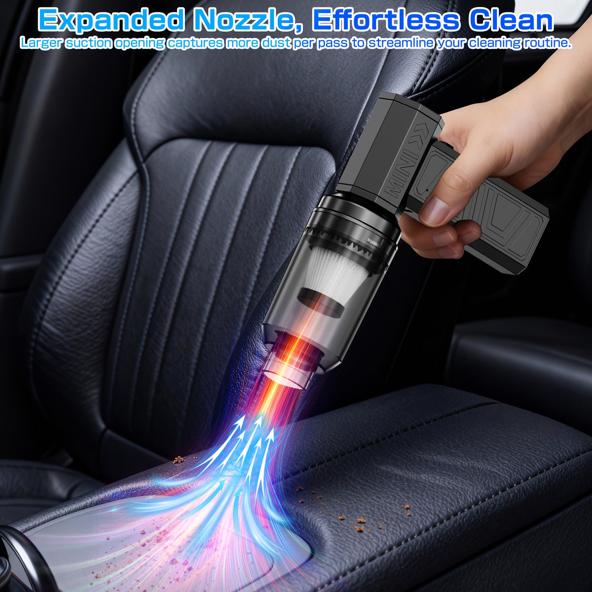 Electric Air Duster Turbo Blower 130,000 RPM – Wireless Rechargeable, 4-Speed Jet Fan for Computer Cleaning, Car Detailing & Snow Blowing
