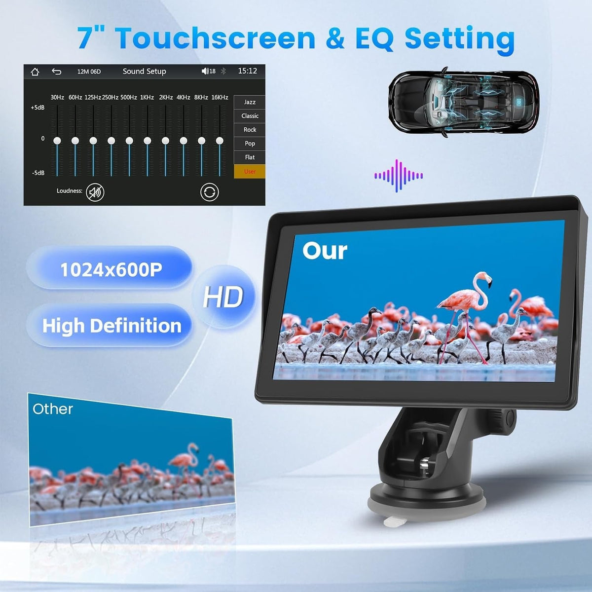 Car Stereo Touchscreen with CarPlay & Android Auto – Wireless GPS Navigation, Backup Camera, FM Radio, Mirror Link | 7", 9", 10.26" Screen Options