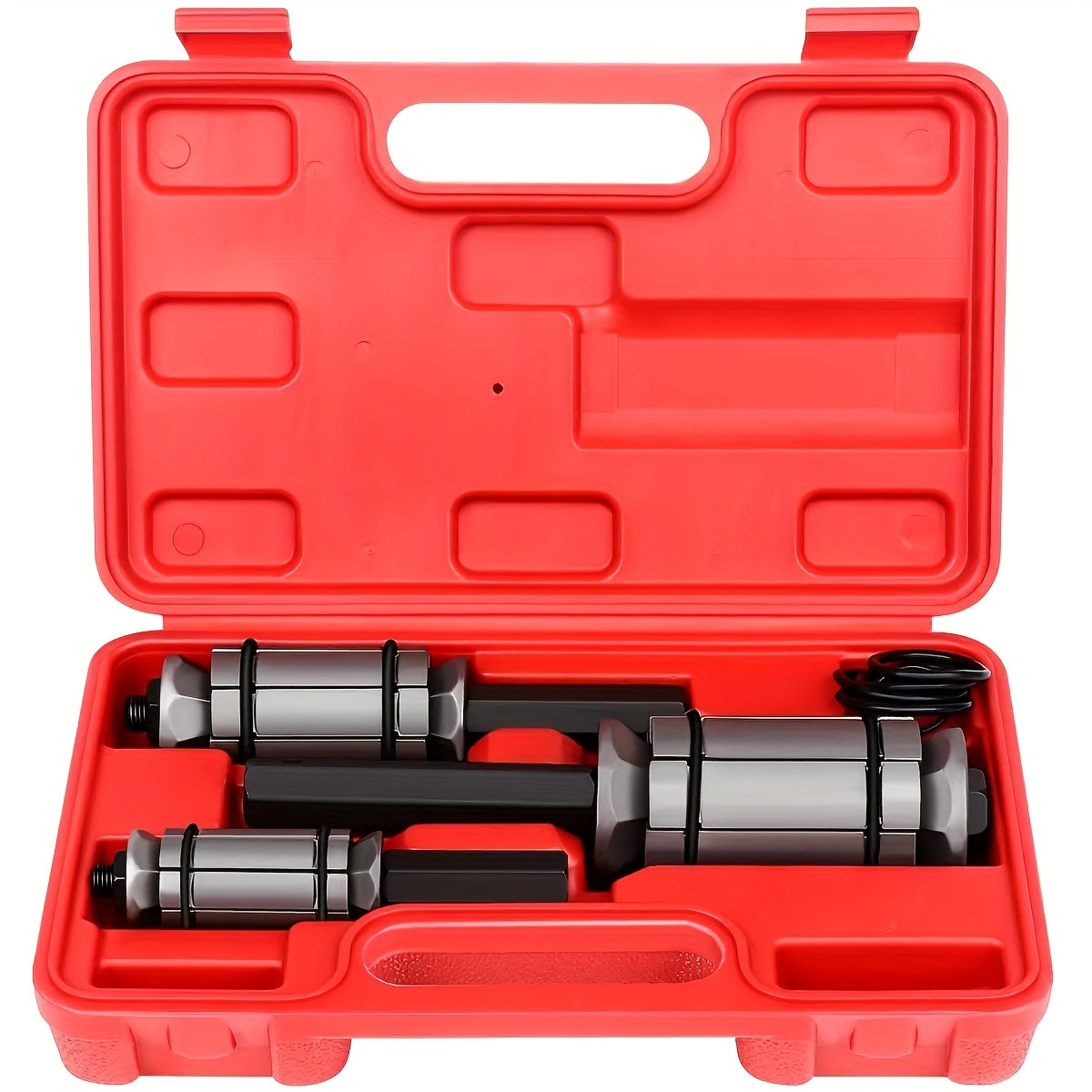 Exhaust Pipe Expander Tool Set 3pc | 1-1/8" to 3-1/2" Silencer Expansion Kit with 12 O-Rings for Cars Trucks Universal Fit