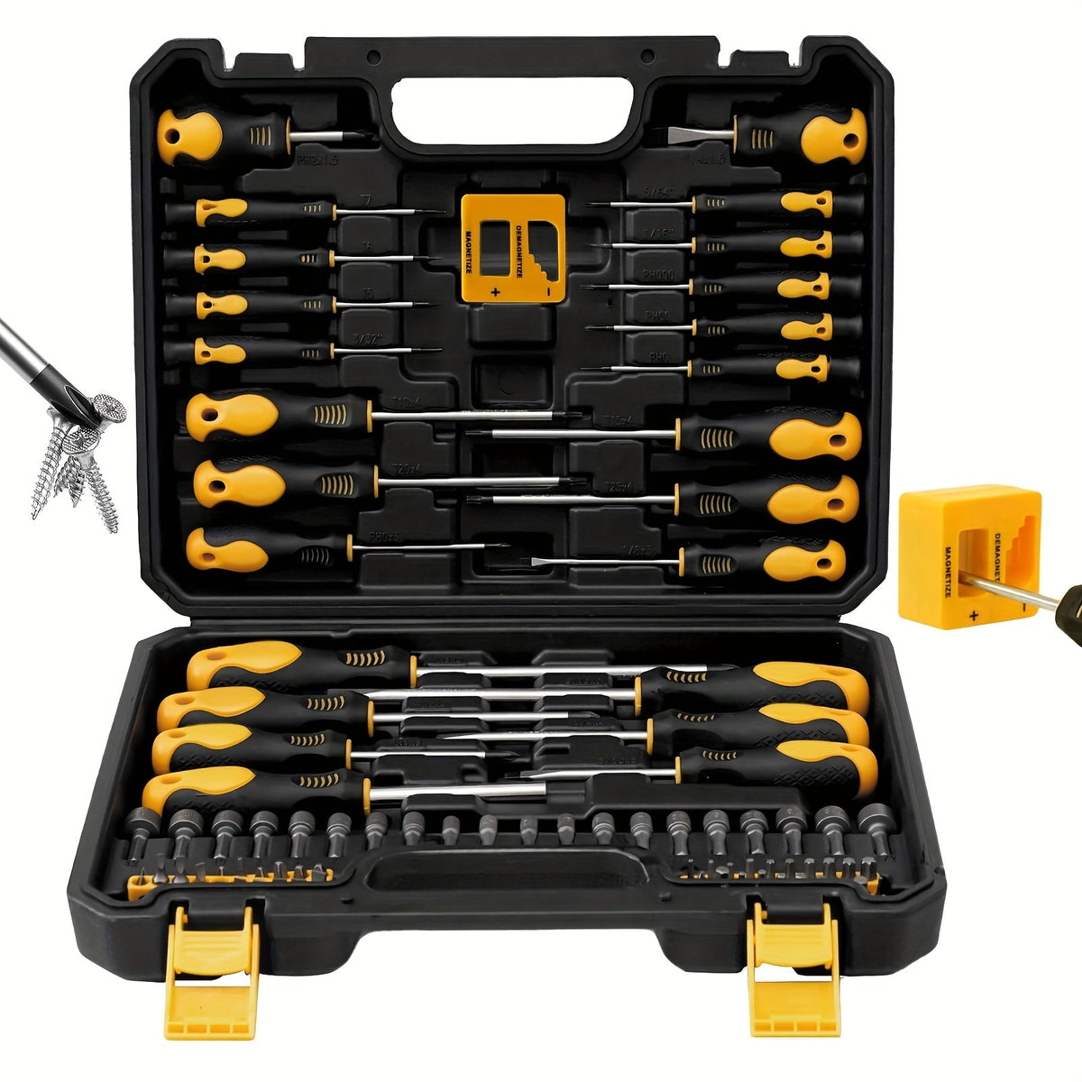 Precision Screwdriver Set 43/83/88Pcs, Chrome Vanadium Steel Magnetic Bits, Slotted Phillips Hex Torx, Professional Repair Kit with Storage Case for Electronics Watch Phone