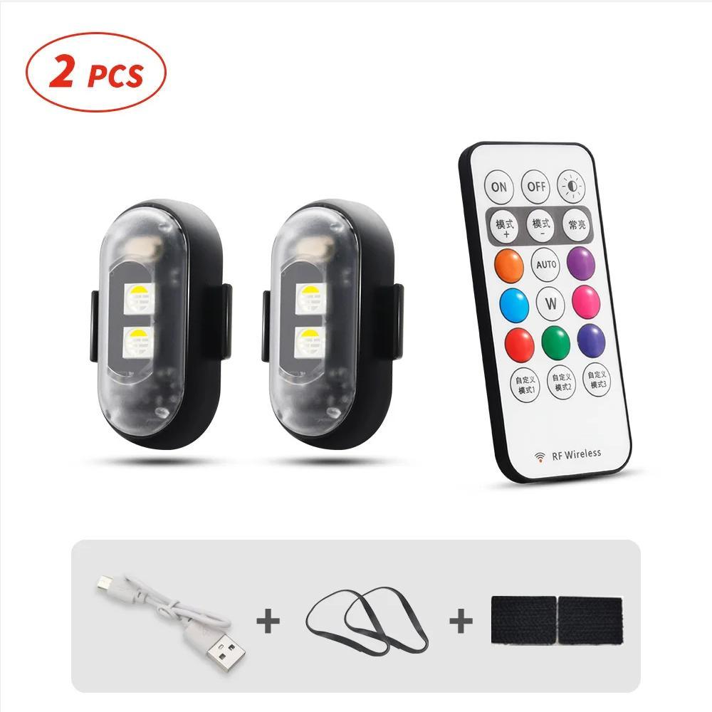 RGB LED Strobe Warning Lights for Motorcycle Drone Helicopter Airplane Aircraft Wireless Flash Position Light 3W 5V Anti-Collision
