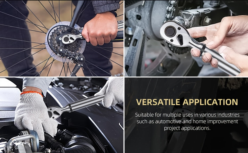 Digital Torque Wrench 1/2" & 3/8" Drive, LCD Display Buzzer & LED Alert, 4-Mode Cr-V, ±1% Accuracy, Preset & Data Storage, for Bike Motorcycle Auto Repair