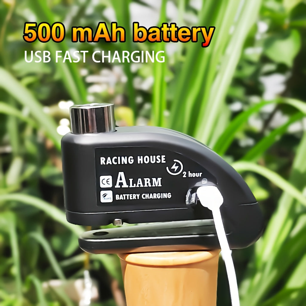 Motorcycle Disc Brake Lock 120dB Alarm Anti-Theft Security Lock with 500mAh Rechargeable Battery USB Charging Cable Reminder Rope for Motorbike Scooter ATV 4 Colors