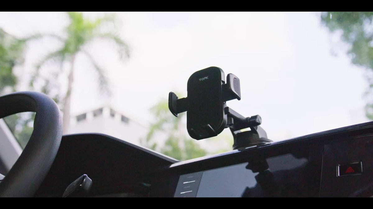 TOPK D38Z Car Phone Mount, Dashboard & Air Vent, Adjustable Horizontal & Vertical, Universal Fit for All Smartphones