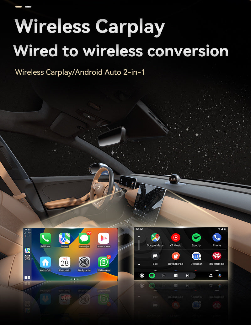 Wireless CarPlay USB Dongle – Compact Plug-In Adapter for Hands-Free Smartphone Connectivity, No Battery, Compatible with Wired CarPlay & Android Auto