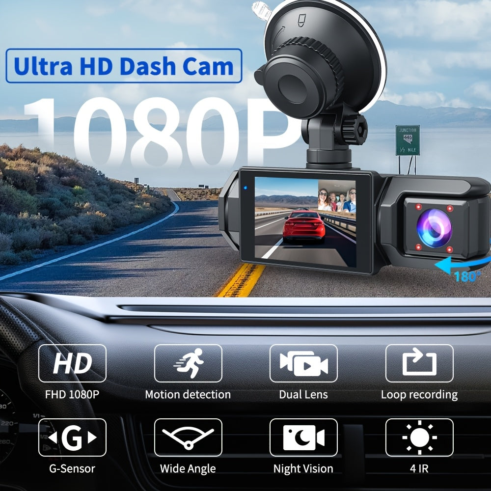 Dual Dash Cam Front and Interior Camera 1080P, 170° Wide Angle Night Vision Loop Recording G-Sensor, Car DVR for Rideshare Uber Lyft Taxi Drivers