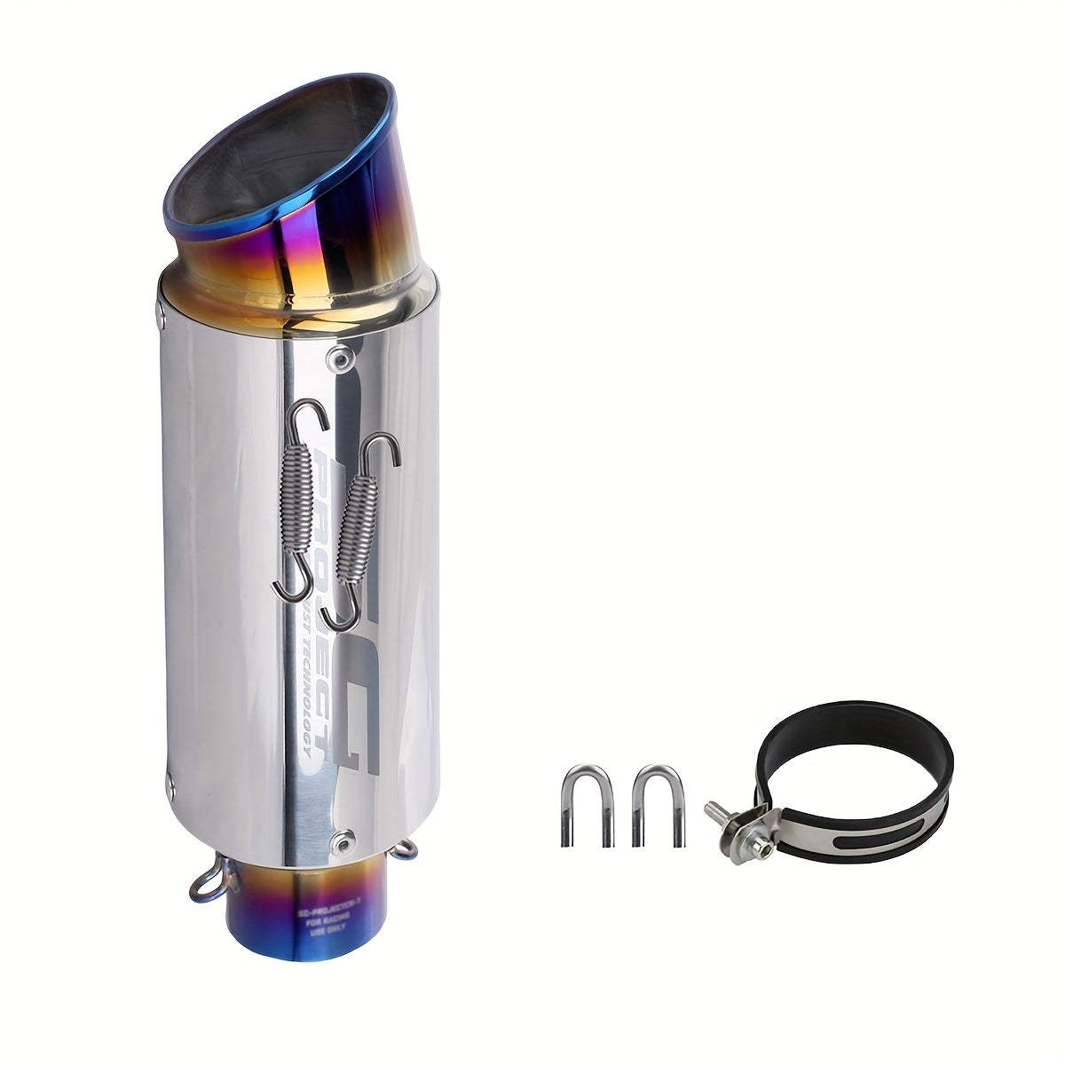 Stainless Steel Motorcycle Exhaust Pipe 51/60mm – Universal Slip-On Muffler for NMAX 125/155, Suzuki GSX650F, GSX1250, GSX650R
