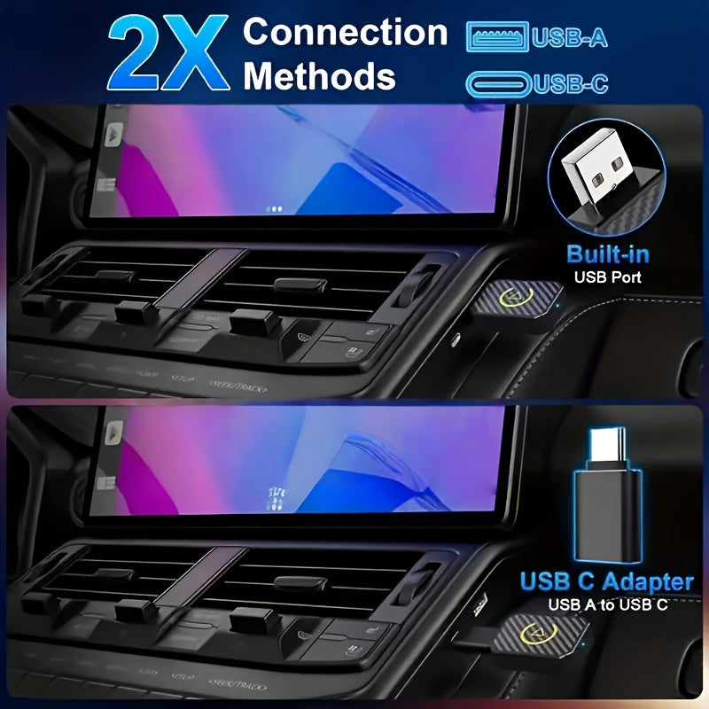 Mini Wireless CarPlay Adapter – Plug & Play Low Latency | Apple & Android Compatible | Wired to Wireless | No Battery Required