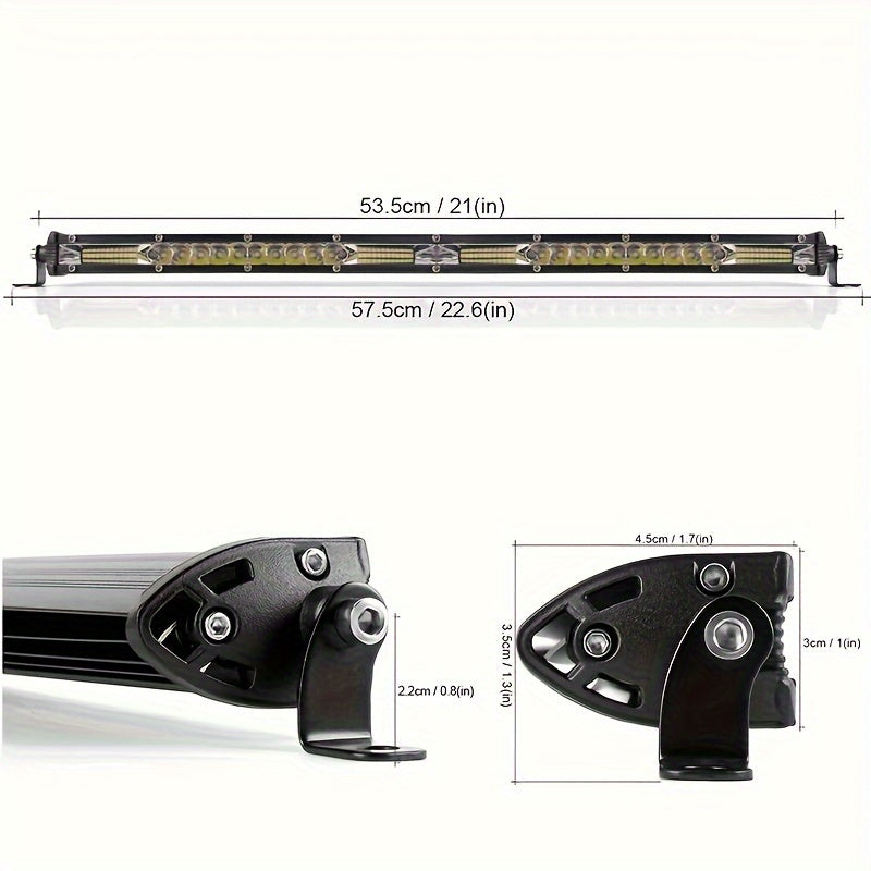 20 Inch Slim LED Light Bar – Flood Spot Combo Off-Road Driving Light for Truck, Tractor, ATV, SUV & Boat, High-Brightness Running Light