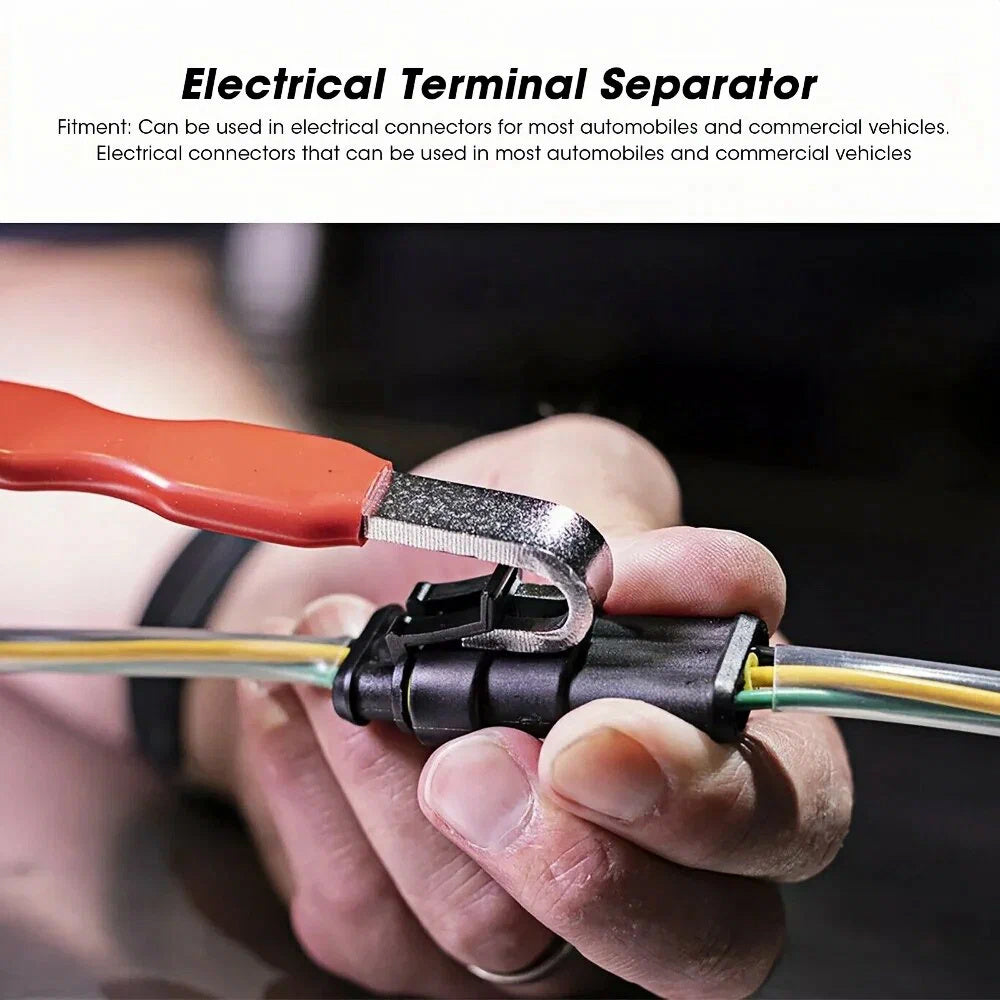 Automotive Electrical Terminal Connector Removal Tool Set, Wiring Harness Plug Separator Kit, Universal Car Wire Pin Extractor for Most Vehicles, 2PCS