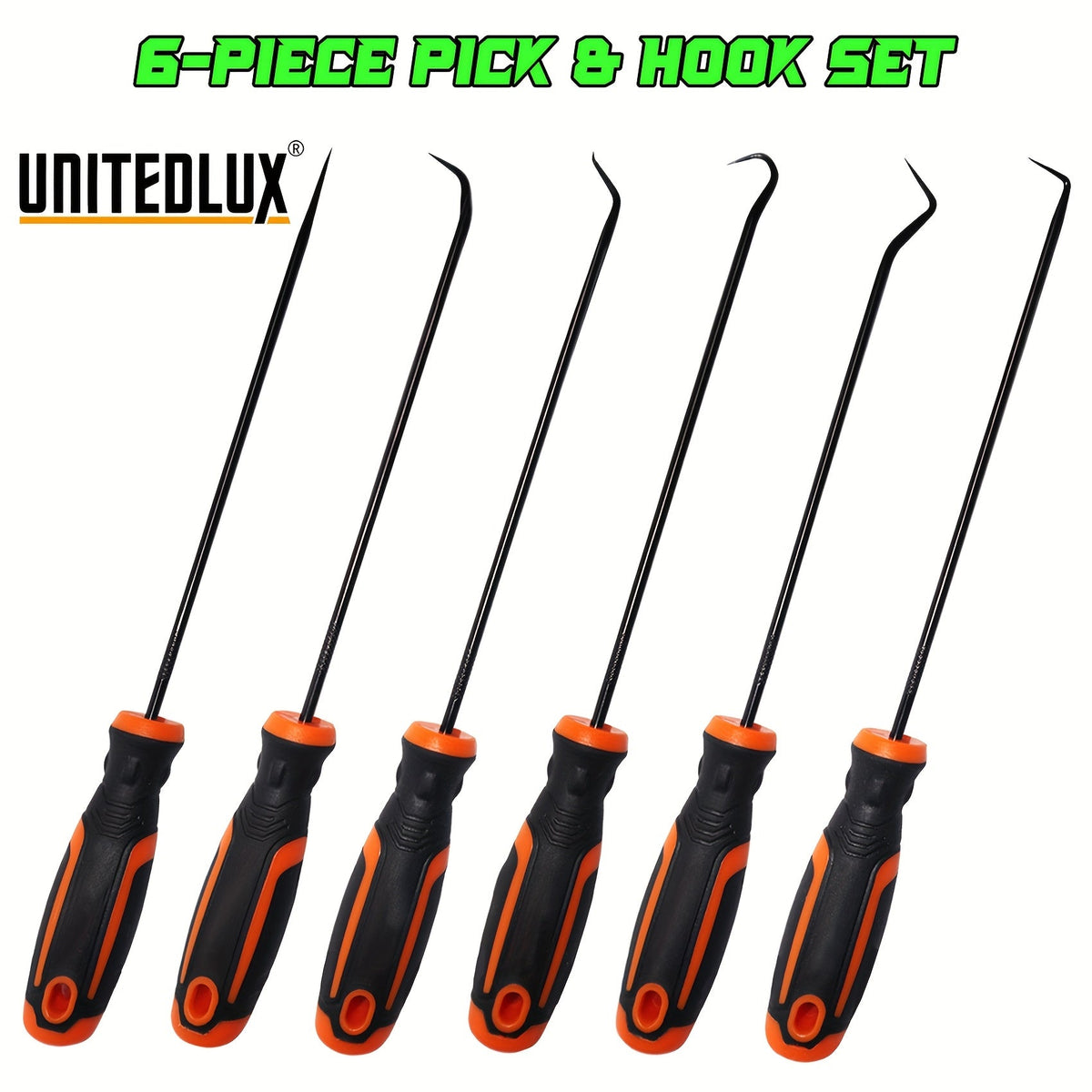 Hook and Pick Tool Set 6PCS, Oil Seal O-Ring Gasket Puller Kit for Car & Bicycle Maintenance, Precision Pick Tools for Seals Clips and Retaining Rings