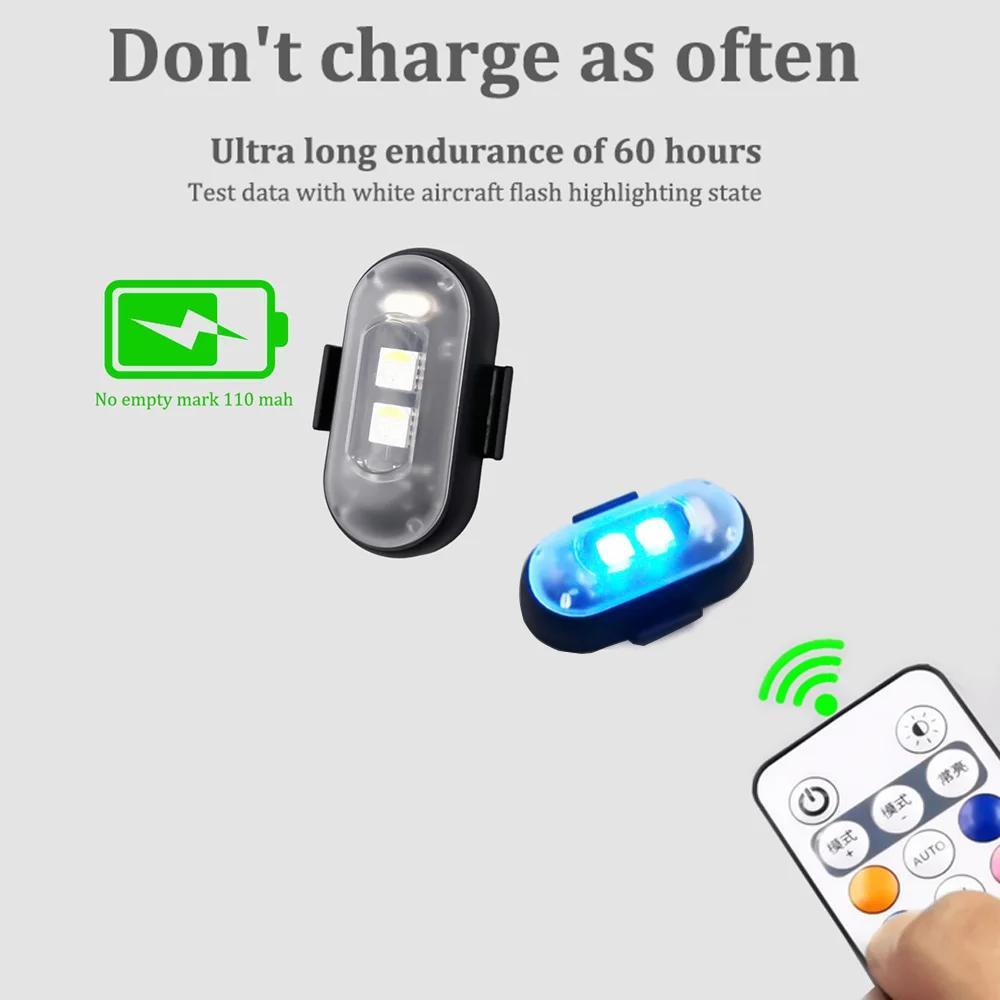 RGB LED Strobe Warning Lights for Motorcycle Drone Helicopter Airplane Aircraft Wireless Flash Position Light 3W 5V Anti-Collision