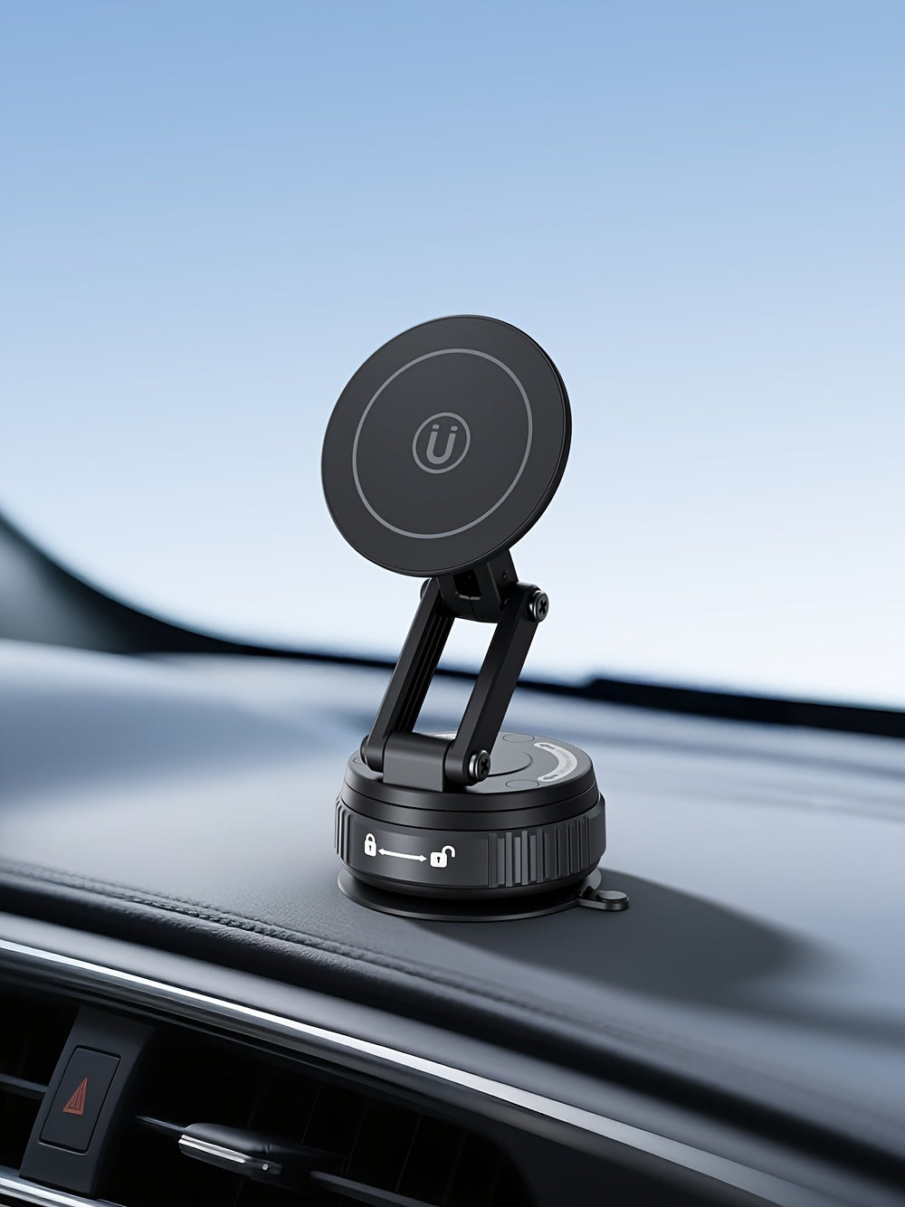 Magnetic Car Phone Mount 360° Rotation – Foldable Universal Holder for iPhone 16 15 14 12 & All Smartphones, Portrait & Landscape