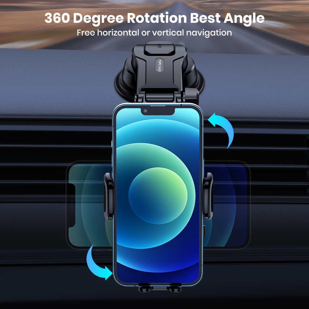TOPK D38Z Car Phone Mount, Dashboard & Air Vent, Adjustable Horizontal & Vertical, Universal Fit for All Smartphones