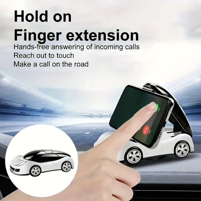 Foldable Car Phone Holder 2-Pack, 360° Rotating Universal Dashboard Phone Mount, Compact Adjustable Cell Phone Stand for Car, Portable Hands-Free Cradle for iPhone Android Smartphones