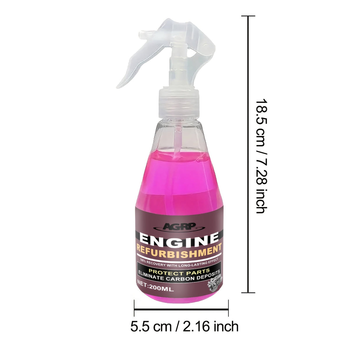 Engine Bay Plastic Care Spray, Gloss Enhancer & Spot Remover, Glycerin Formula for Engine Bay Revival, Auto Detailing Kit, 200ml with Sponge