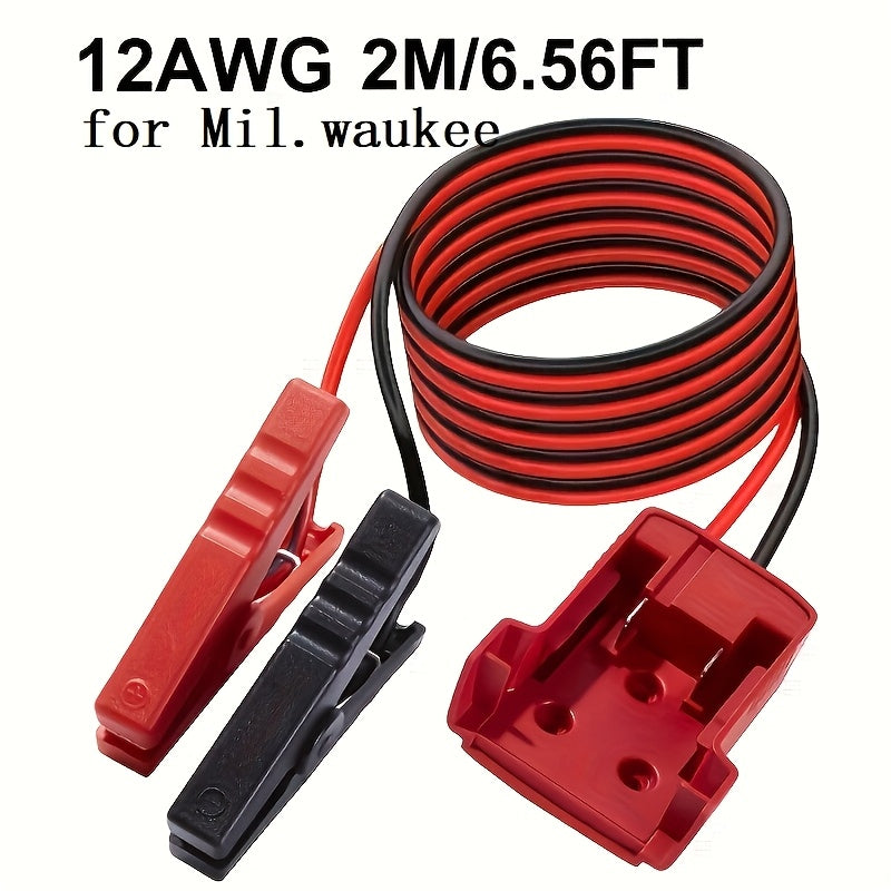 Car Jump Starter Cable Adapter for DeWalt 18V/20V DCB Battery – Portable 12V Battery Pack Connector, ABS, 0.98ft & 6.56ft Options, Battery Not Included
