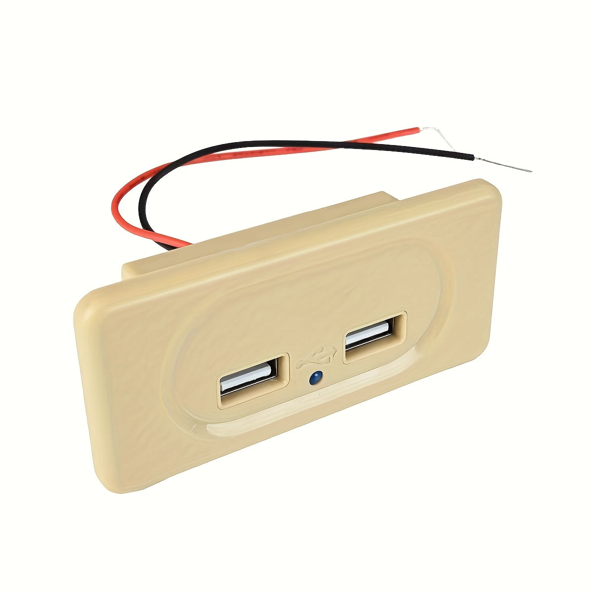 Dual USB Fast Charging Socket Panel 12V/24V – 5V 3.1A Power Outlet for Motorcycle, Car & RV | Flush Mount USB Charger | Black, Chrome, Beige