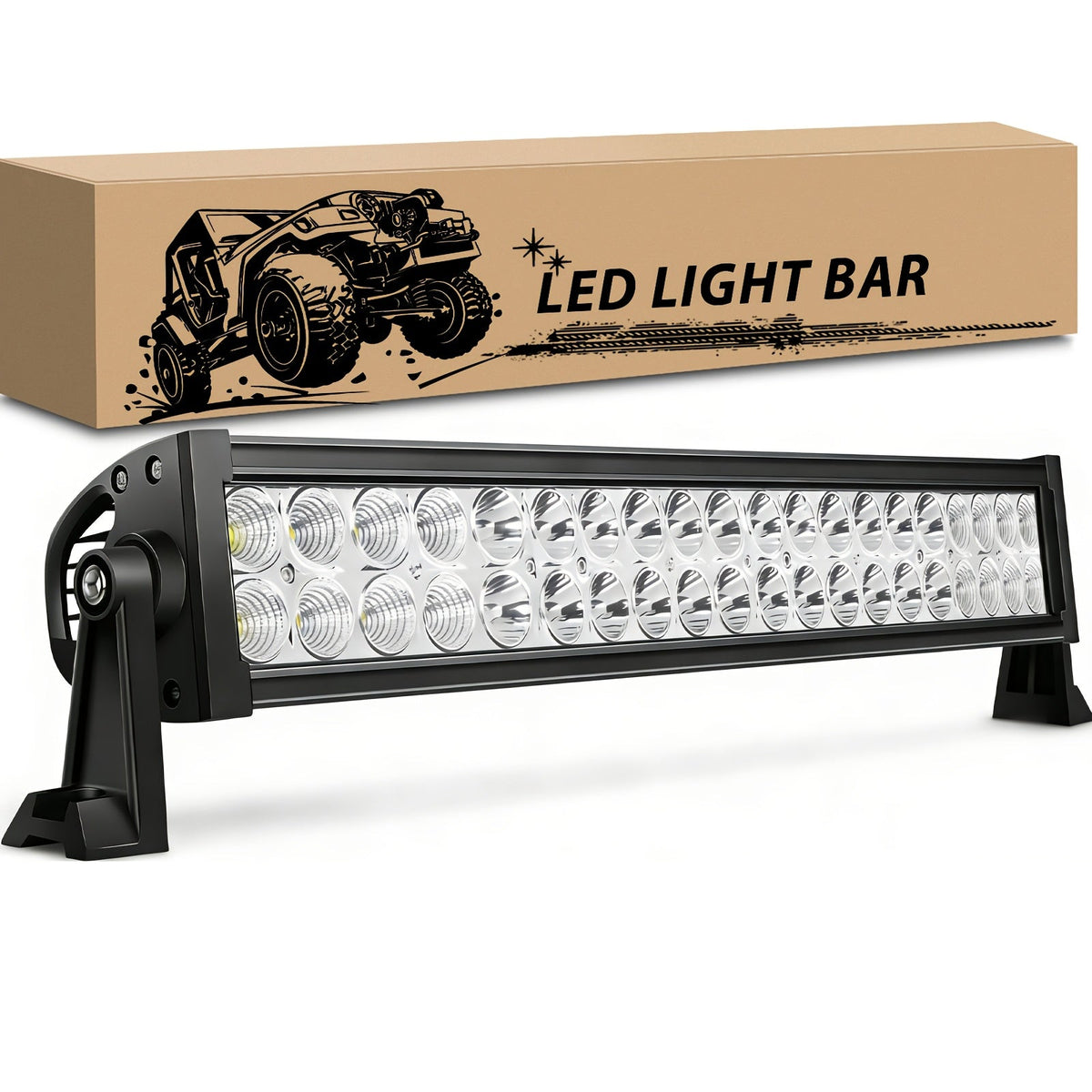 LED Work Light Bar 10-42 Inch - Off Road Driving Light for Pickup Truck ATV UTV SUV Boat, Flood Spot Combo Beam, 12V 24V Compatible
