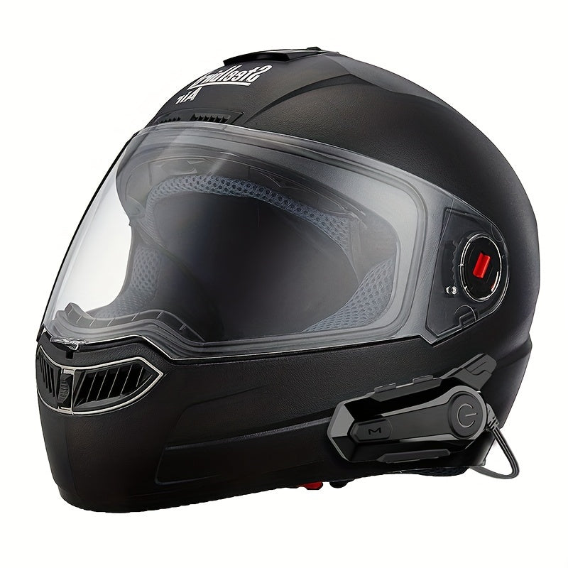 Motorcycle Helmet Bluetooth Intercom Headset – Wireless 2-Rider Communication, Compatible with Full-Face, 3/4 & Open-Face Helmets