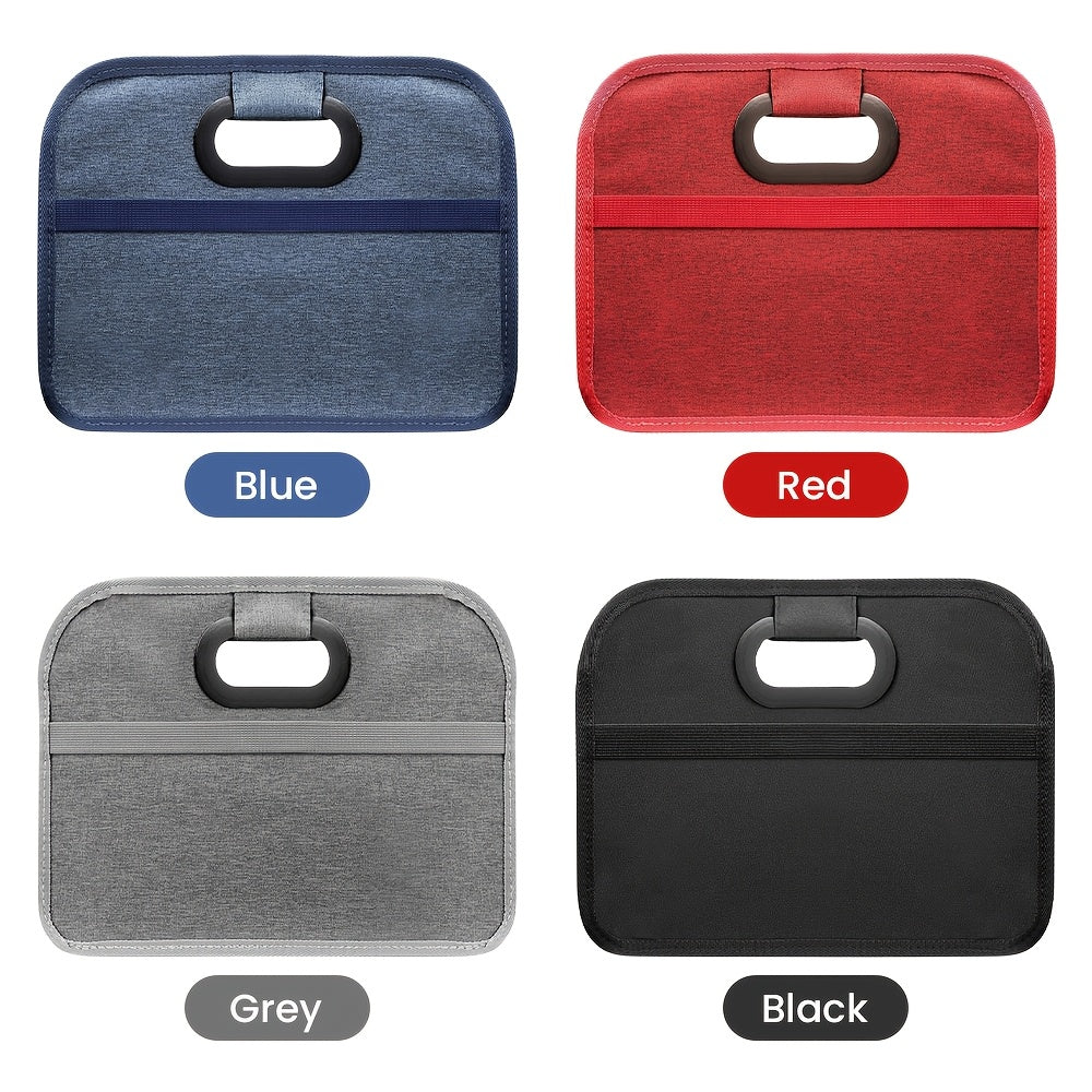 Foldable Car Storage Box with Handle Portable Collapsible Trunk Organizer for Car SUV Minivan Truck Groceries Camping Gear Tools 4 Colors Black Grey Blue Red