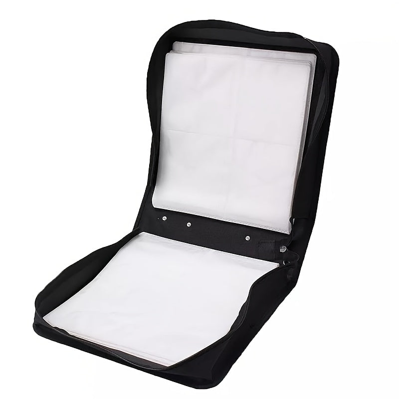 520-Slot CD DVD Holder Case PU Faux Leather – Large Capacity Disc Storage Bag with Zipper & Handle, Dust & Scratch Protection for Music, Movies & Games