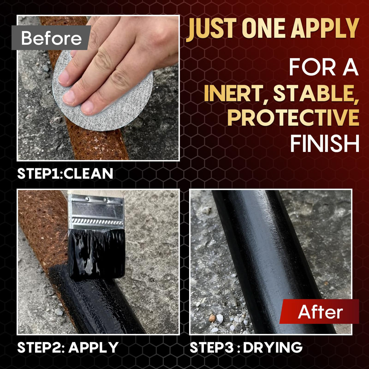 2-in-1 Rust Converter & Metal Primer 35oz – Black Rust Reformer, Heat-Resistant Encapsulator for Truck Frame, Car Chassis, Trailer & Automotive Metal