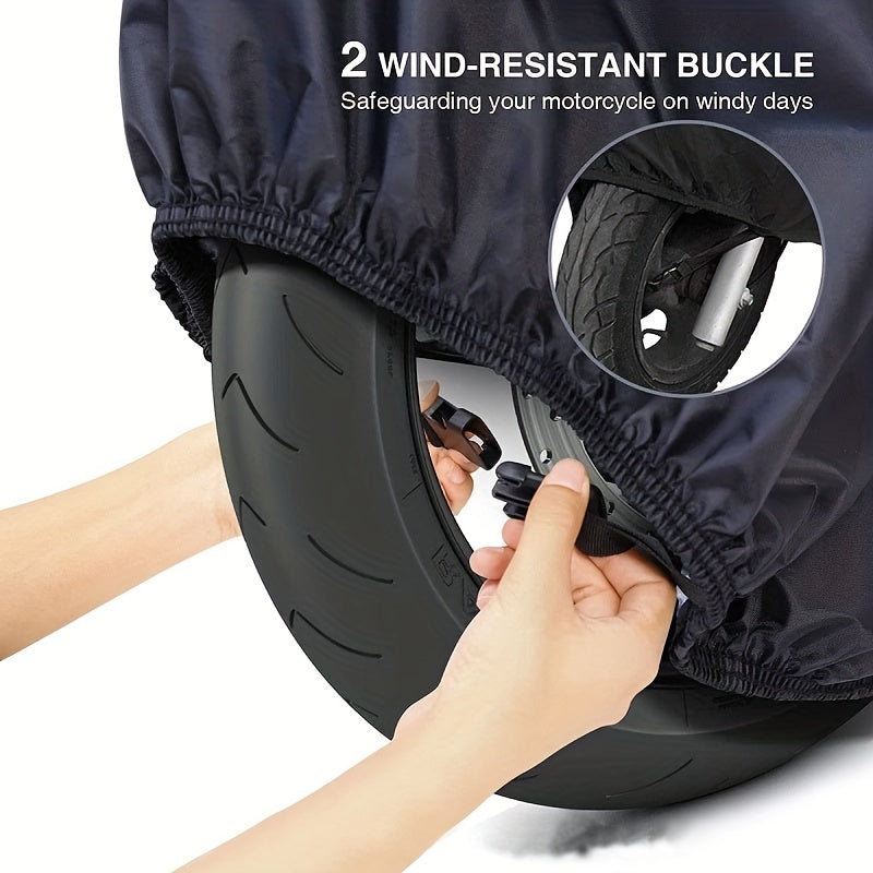 Motorcycle Cover Heavy Duty 210D – Waterproof, UV Protection, Tear-Proof Motorbike Cover with Lock Holes