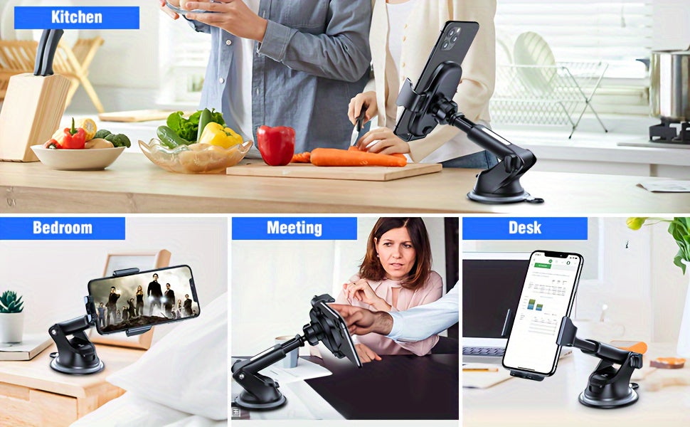 Dashboard & Air Vent Car Phone Holder Mount – Universal 360° Rotating Cradle for iPhone 15 14 13 12 Pro Max XR X Samsung Galaxy