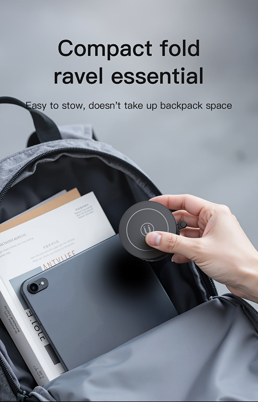 Magnetic Car Phone Mount 360° Rotation – Foldable Universal Holder for iPhone 16 15 14 12 & All Smartphones, Portrait & Landscape