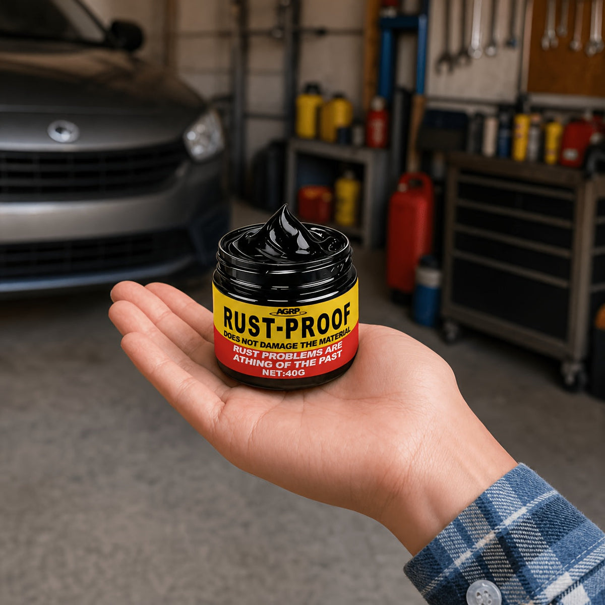 Automotive Metal Polish & Rust Preventive Conversion Coating – Long-Lasting Protective Layer for Car Metal Parts, Chrome, Steel & All Metals, 40g Kit