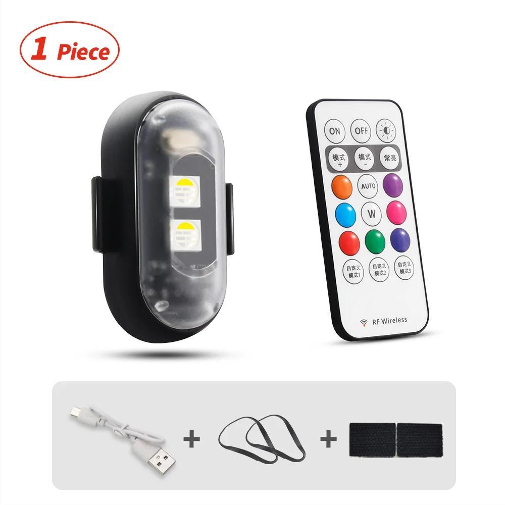 RGB LED Strobe Warning Lights for Motorcycle Drone Helicopter Airplane Aircraft Wireless Flash Position Light 3W 5V Anti-Collision