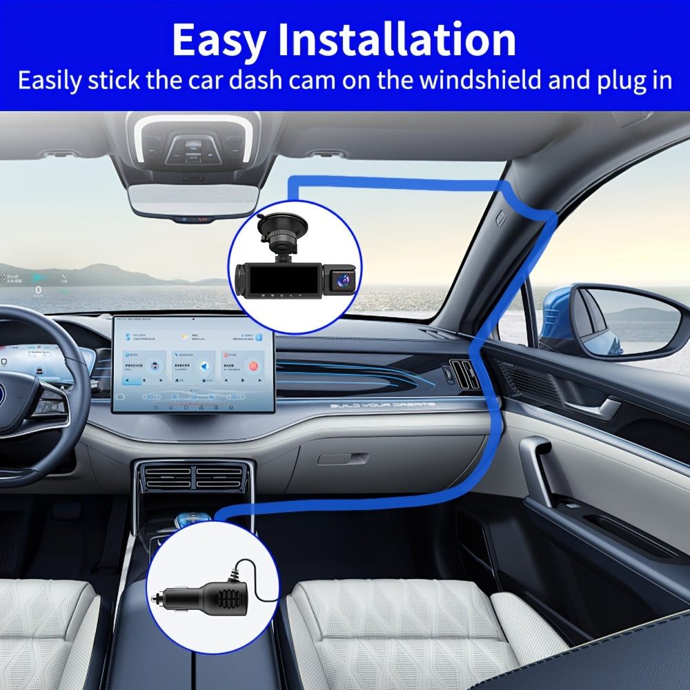 Dual Dash Cam Front and Interior Camera 1080P, 170° Wide Angle Night Vision Loop Recording G-Sensor, Car DVR for Rideshare Uber Lyft Taxi Drivers