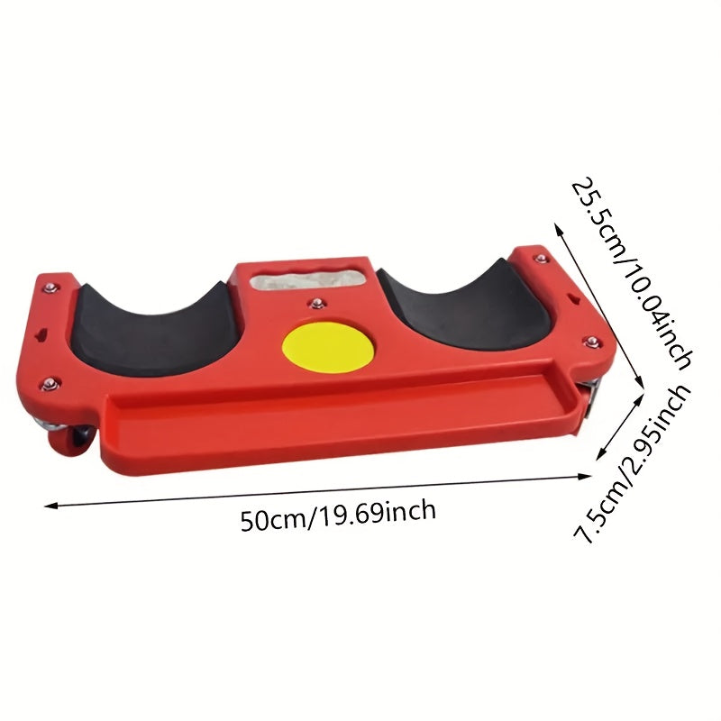 Rolling Knee Pad Platform with Wheels, ABS Cushioned Kneeling Pad with Built-In Tool Tray, for Mechanics, Carpenters, Flooring & Car Repairs, 150+ lbs Capacity