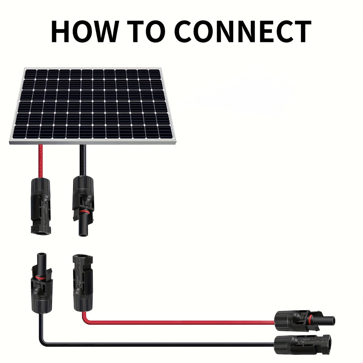 14AWG MC4 Solar Extension Cable 30FT | Male & Female Connectors, Copper Wire for RV, Car & Solar Charge Controller – ≤36V Outdoor Solar Wiring