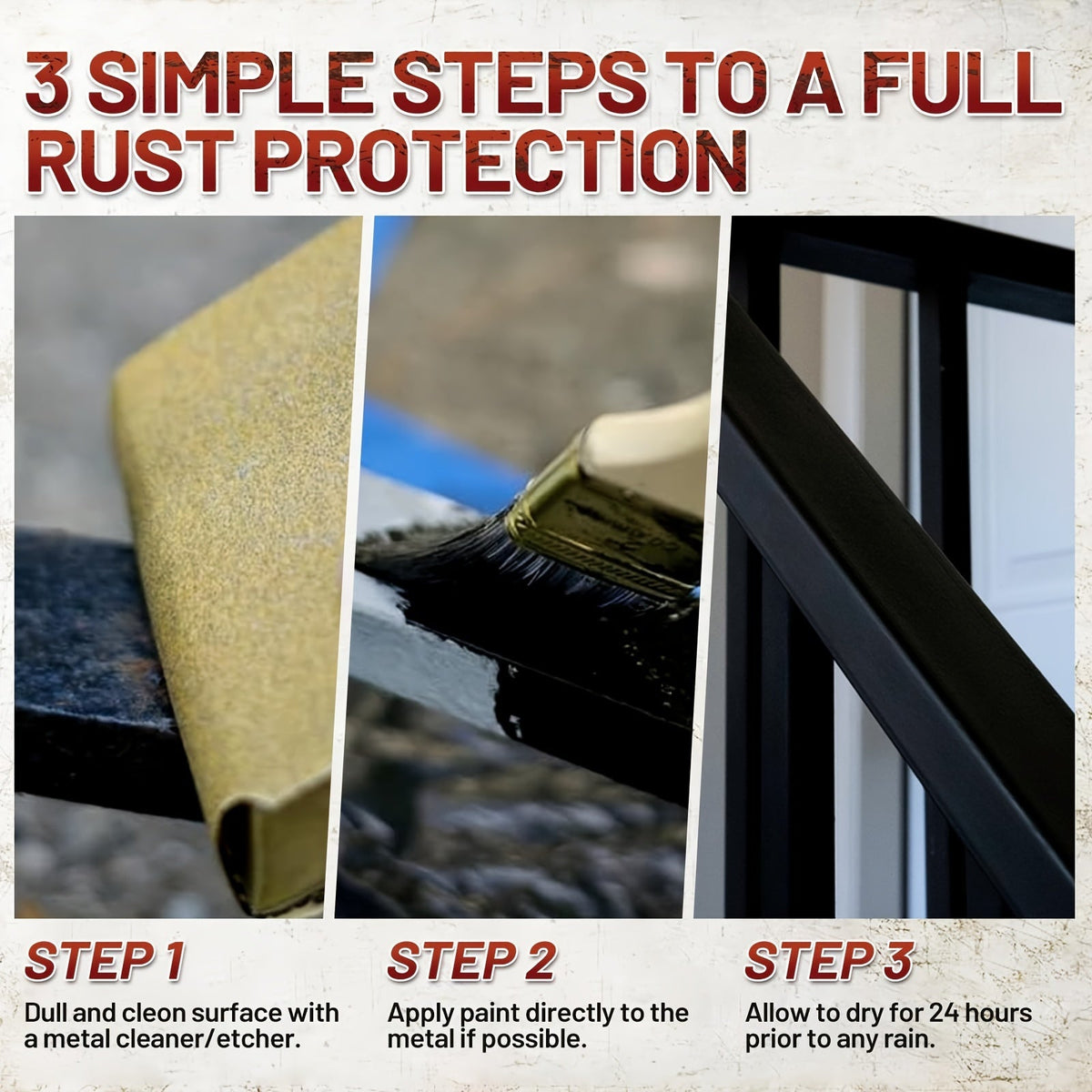 Rust Converter & Preventive Coating 35oz – Permanent Rust Remover, Anti-Rust Reformer for Automotive Metal Frames, Non-Porous Black Metallic Barrier