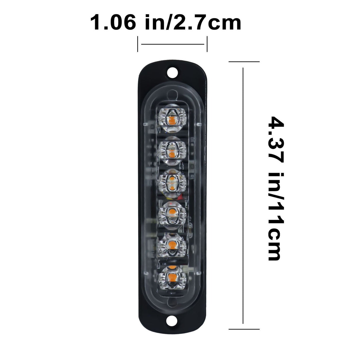 8PCS Ultra-Bright LED Light Bar Strip Kit, Truck Pickup Car Van RV Boat Lighting Decoration, Amber White Red Multi-Color Accent Lights