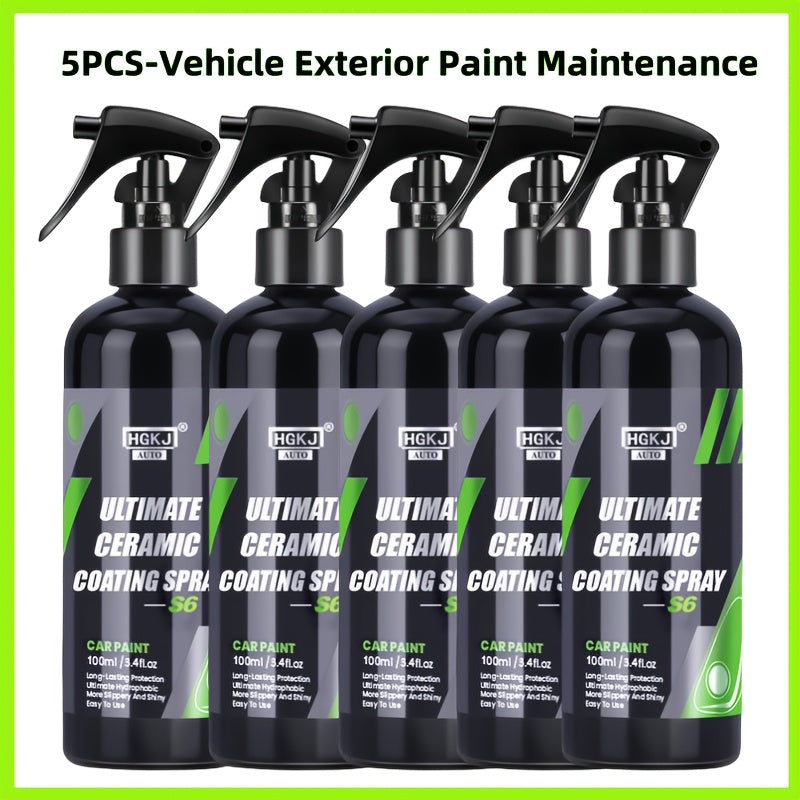 Ceramic Car Coating Spray – Paint Protection & Renewal Agent, Fast-Acting Hydrophobic Shield for All Car Surfaces | Multi-Size Options