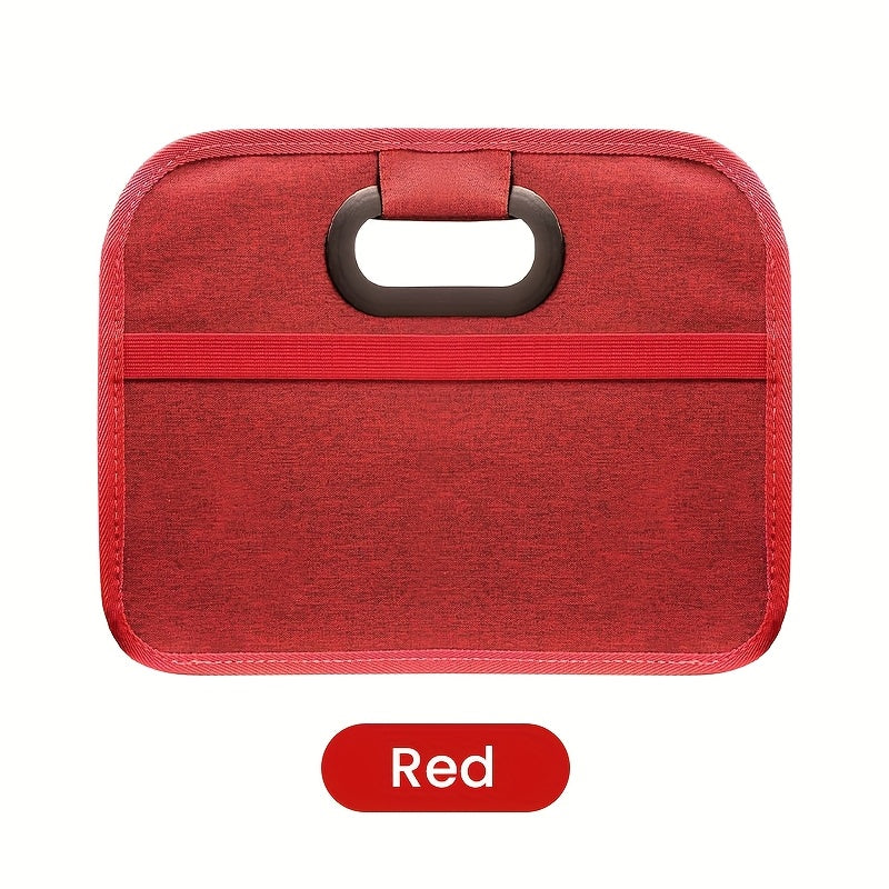 Foldable Car Storage Box with Handle Portable Collapsible Trunk Organizer for Car SUV Minivan Truck Groceries Camping Gear Tools 4 Colors Black Grey Blue Red