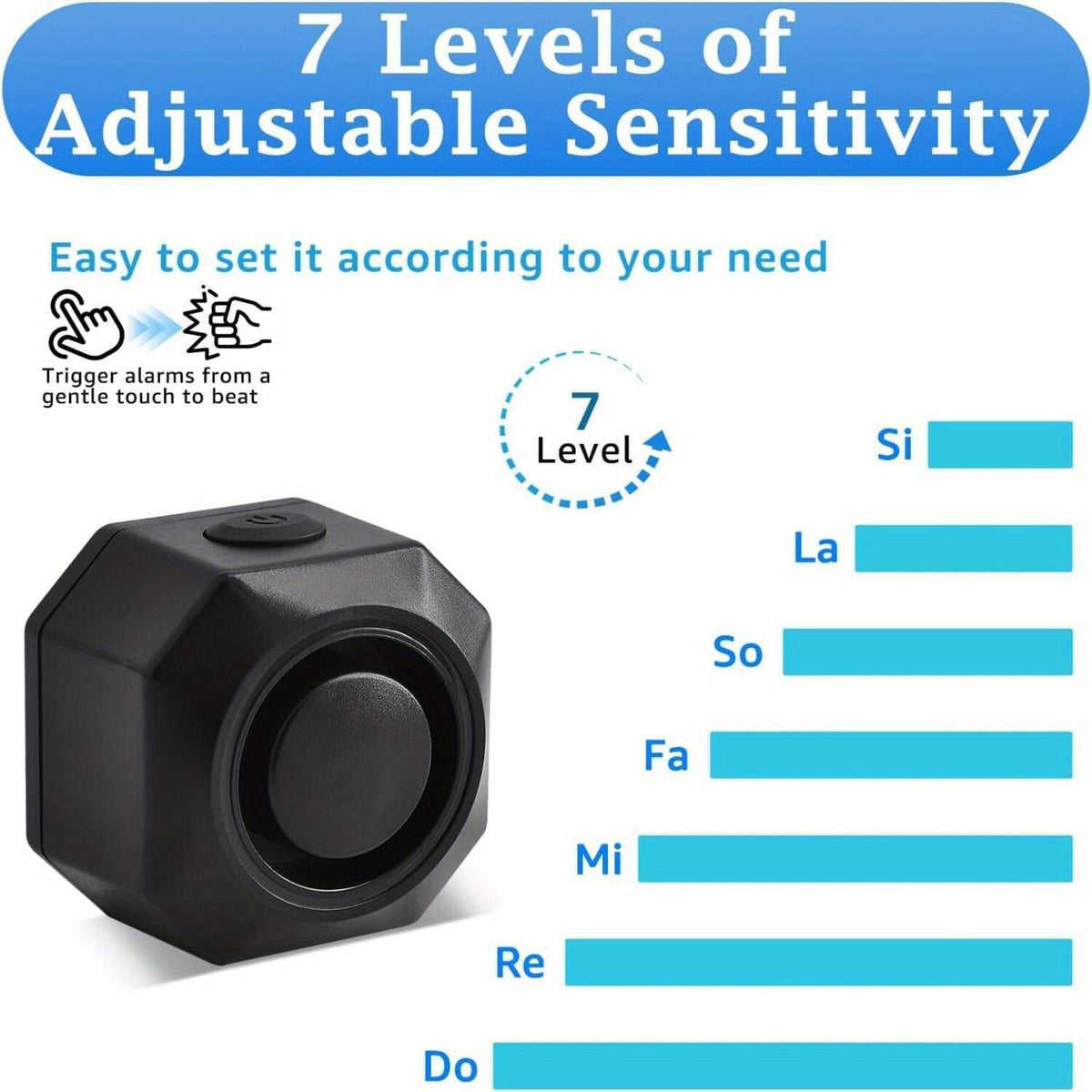 Bike Alarm USB Rechargeable with Remote – 110dB Wireless Vibration Motion Sensor Anti-Theft Security for Bicycle Motorcycle Trailer