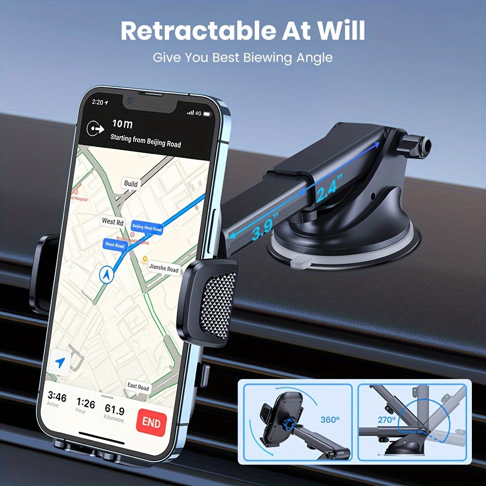 TOPK D38Z Car Phone Mount, Dashboard & Air Vent, Adjustable Horizontal & Vertical, Universal Fit for All Smartphones