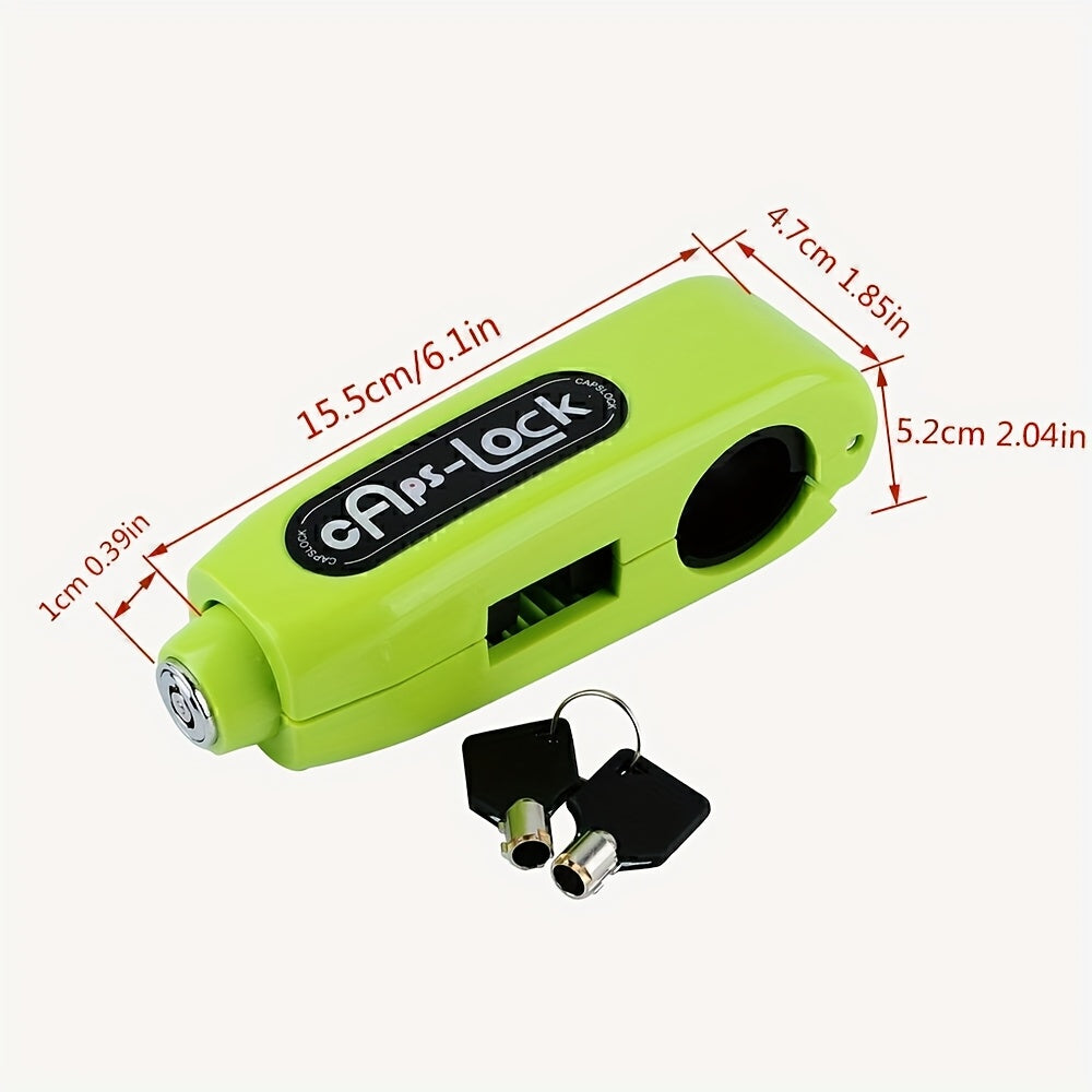 Motorcycle Disc Brake Lock Anti-Theft Handlebar Wheel Security Lock with 2 Keys for Motorbike Scooter Bicycle Black Yellow Blue