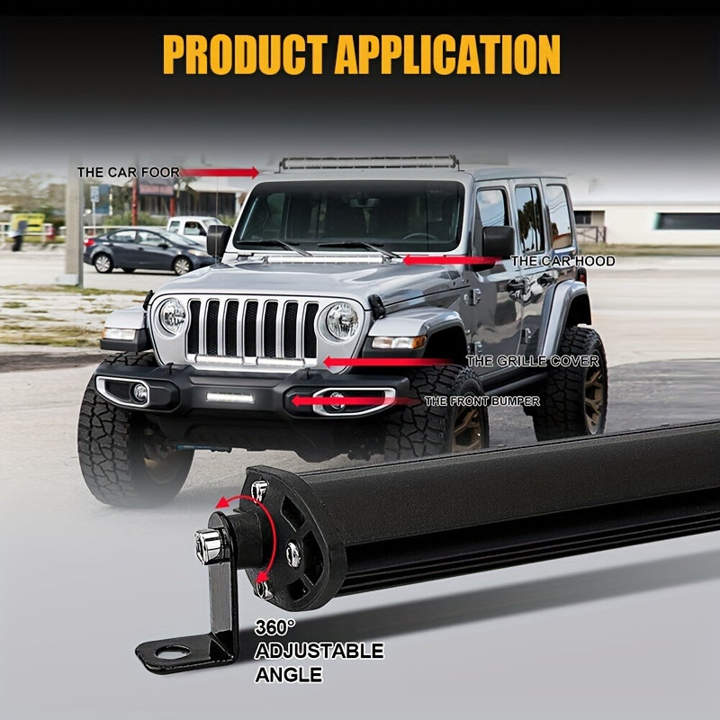 LED Work Light Bar 10-42 Inch - Off Road Driving Light for Pickup Truck ATV UTV SUV Boat, Flood Spot Combo Beam, 12V 24V Compatible