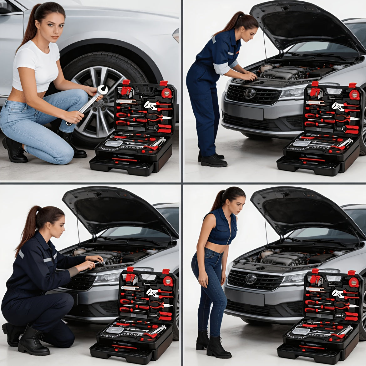 Professional Automotive Tool Kit 46 53 325pcs Ratchet Wrench Screwdriver Set for Car Motorcycle Bike Maintenance All-in-One Portable Mechanic Tool Set