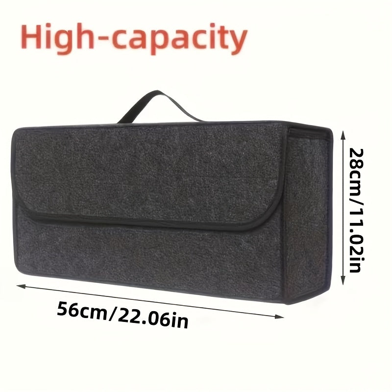Car Trunk Organizer Foldable Felt Storage Box – Scratch-Resistant Collapsible Bag | Car Home Camping Travel Business Portable