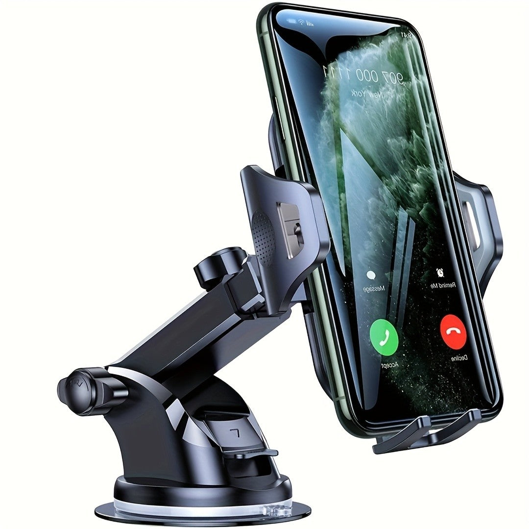 Universal Car Dashboard Phone Holder, Adjustable Viewing Angle, Hands-Free GPS Navigation Mount, ABS Grip, Compatible with All Smartphones