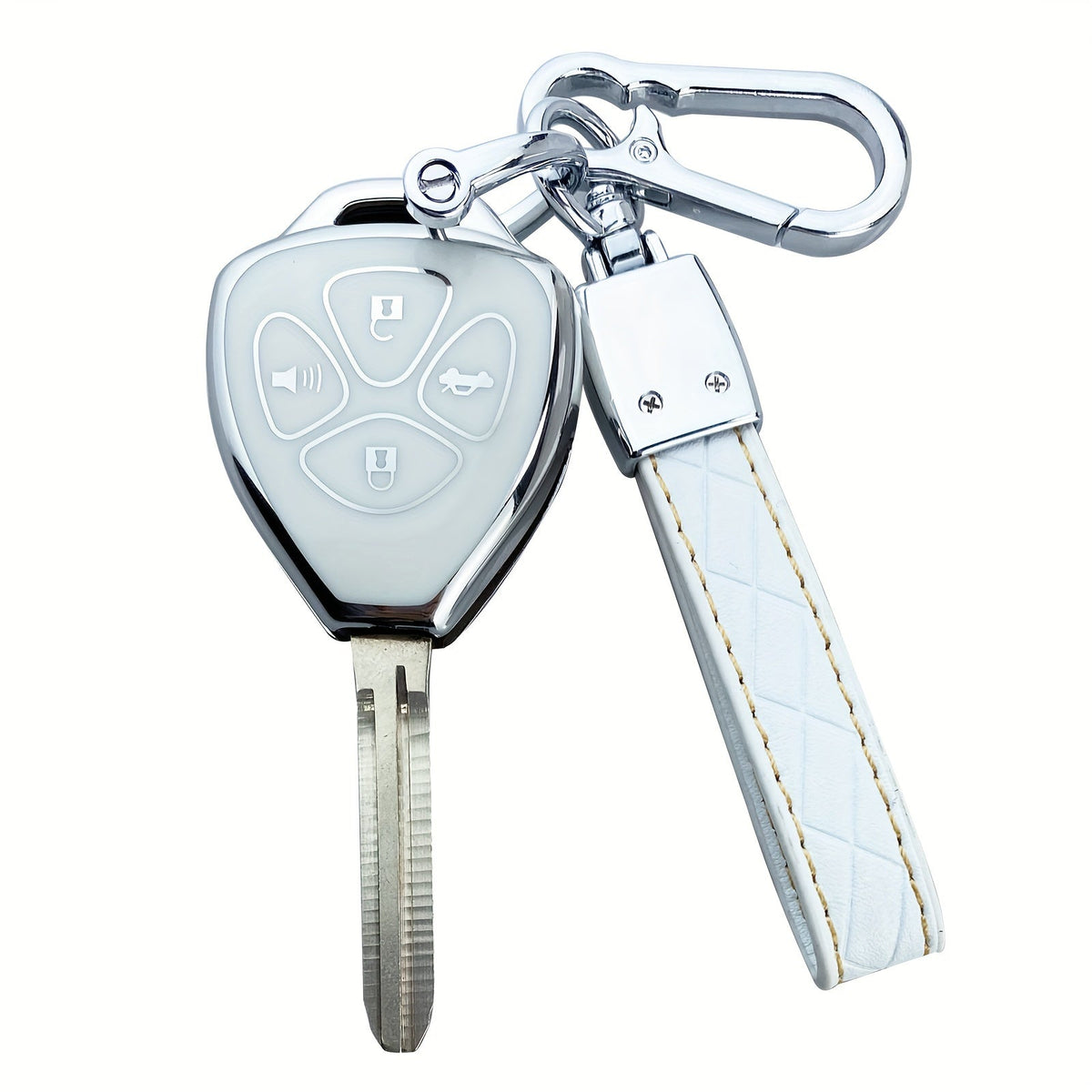 Toyota Key Fob Cover Case TPU – Camry RAV4 Corolla 4Runner Avalon Venza Yaris Land Cruiser Protector Shell, Blue & Purple
