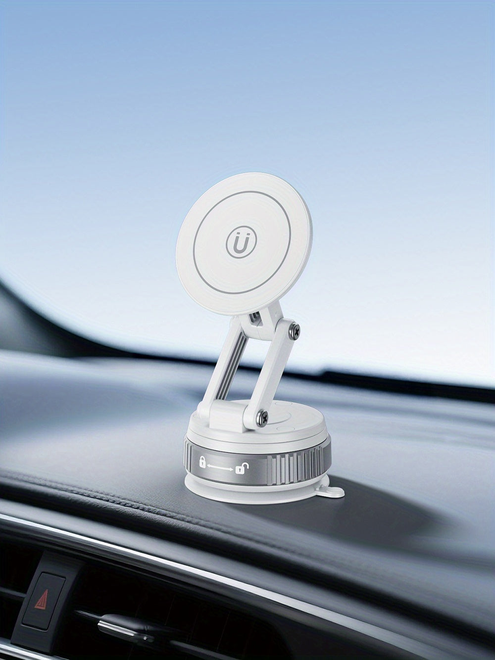 Magnetic Car Phone Mount 360° Rotation – Foldable Universal Holder for iPhone 16 15 14 12 & All Smartphones, Portrait & Landscape
