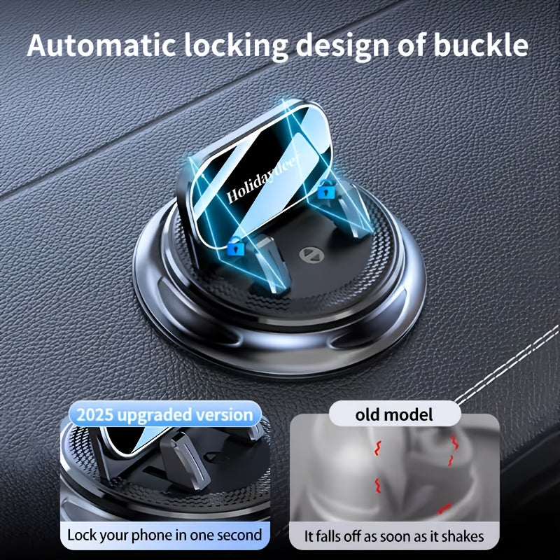 360° Rotating Dashboard Phone Holder – Universal GPS Navigation Mount for Car, Office & Home Desk Use